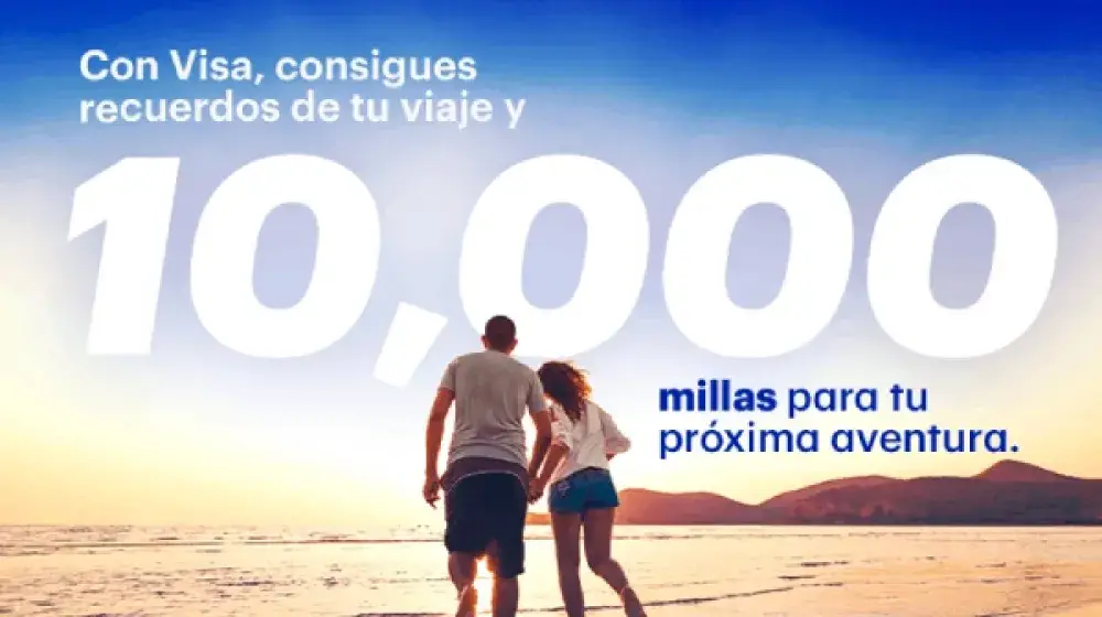 Con Visa, consigues recuerdos de tu viaje y 10,000 millas para tu próxima aventura