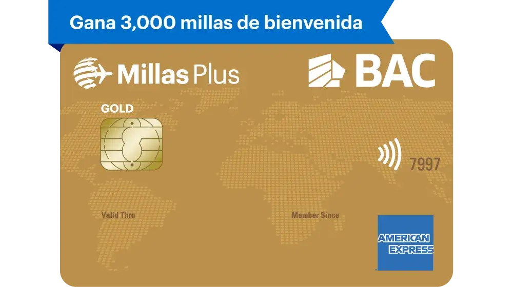 Tarjeta AMEX Millas Plus Gold BAC