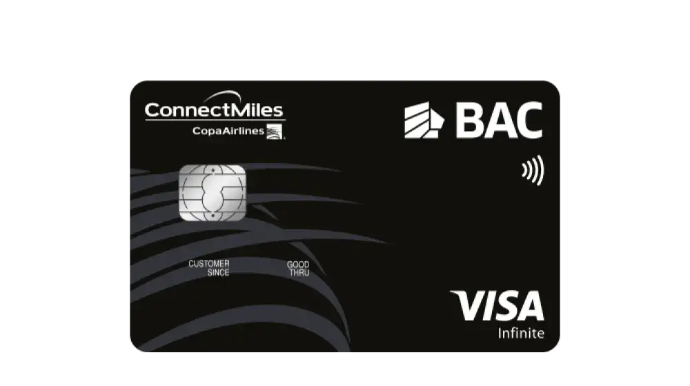 Tarjeta ConnectMiles Infinite de BAC Honduras