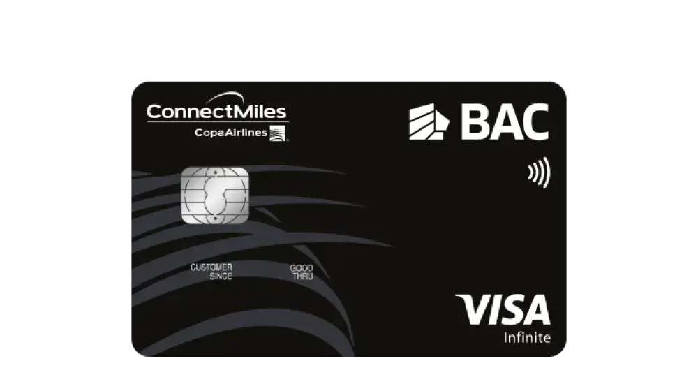 Tarjeta ConnectMiles Infinite de BAC Nicaragua