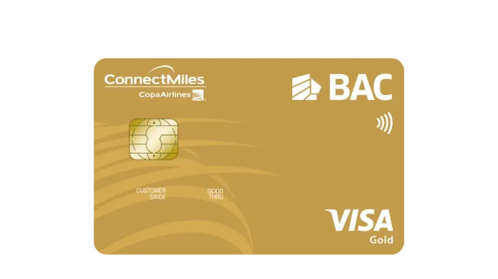 Tarjeta ConnectMiles Gold de BAC Nicaragua