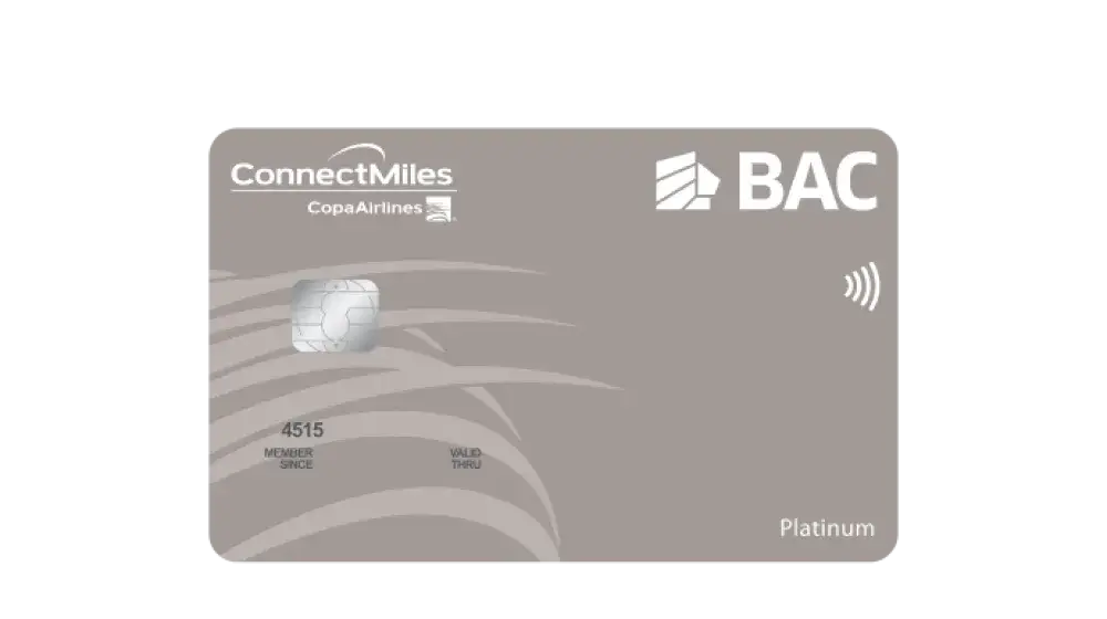 Tarjeta ConnectMiles Platinum de BAC Panamá