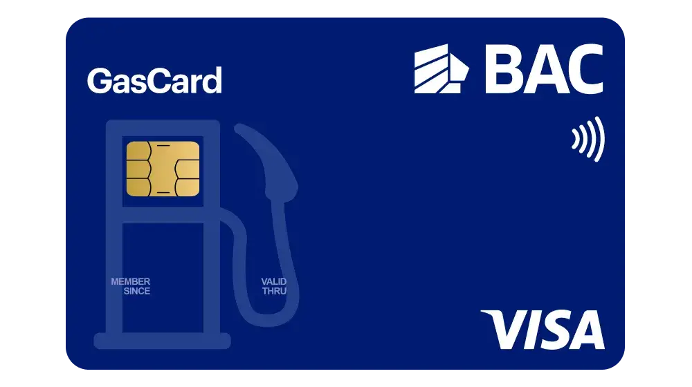 Tarjeta GasCard Visa Clásica de BAC Honduras
