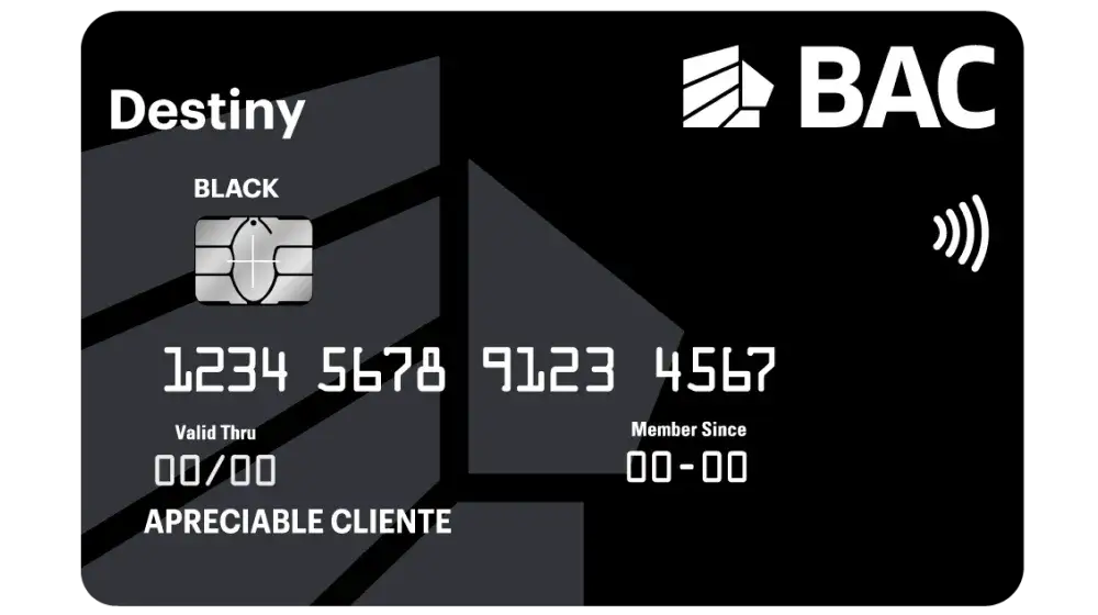 Tarjeta Destiny de BAC Panama