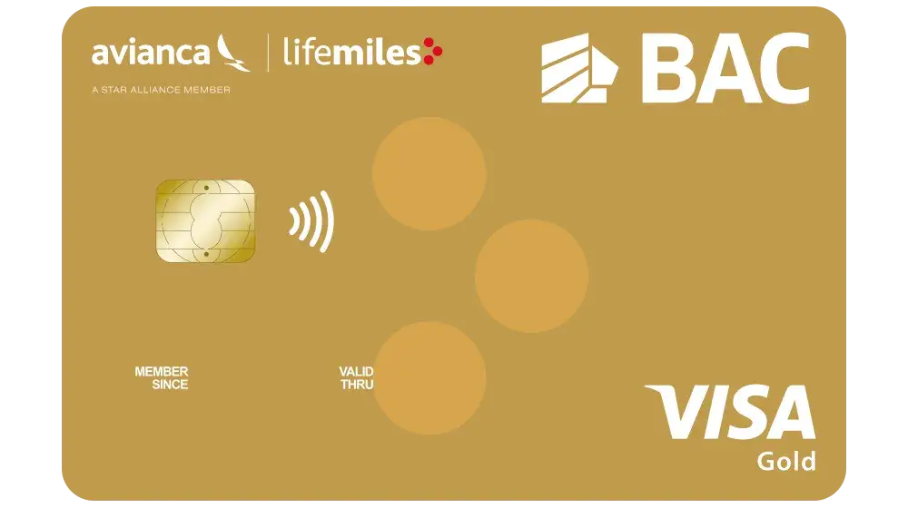 Tarjeta Lifemiles Visa Gold de BAC Costa Rica