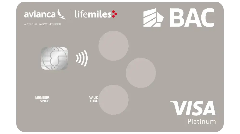Tarjeta Lifemiles Visa Platinum de BAC Costa Rica