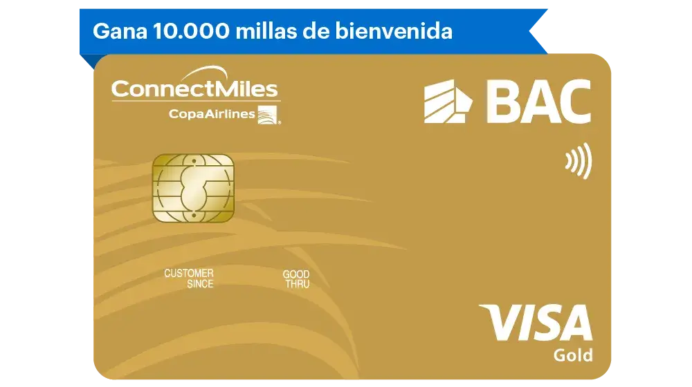 Tarjeta ConnectMiles Gold de BAC Honduras