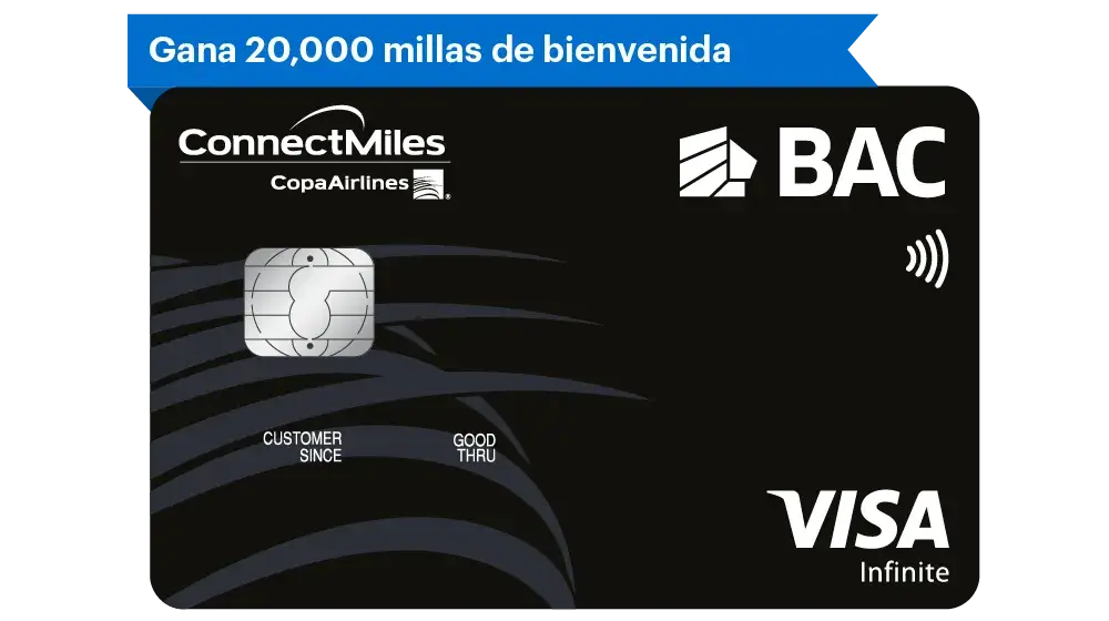 Tarjeta ConnectMiles Infinite de BAC Honduras
