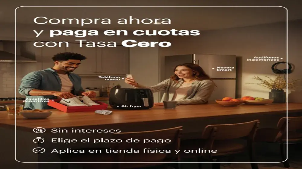 Compra en Tasa Cero en diferentes industrias y paga después