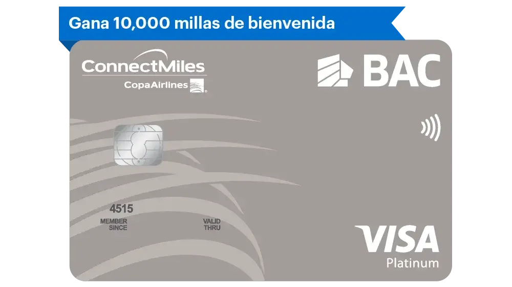 Tarjeta ConnectMiles Platinum de BAC Panamá