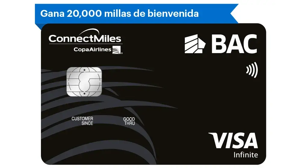 Tarjeta ConnectMiles Infinite de BAC El Salvador