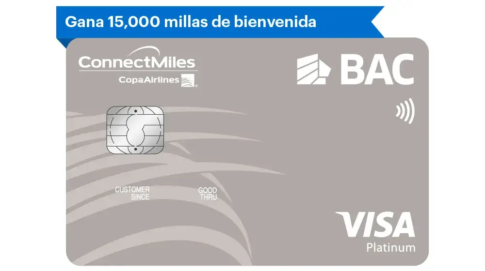 Tarjeta ConnectMiles Platinum de BAC El Salvador