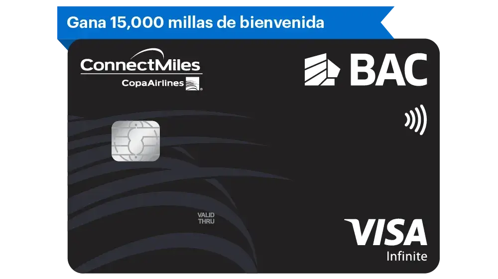Tarjeta ConnectMiles Infinite de BAC Guatemala