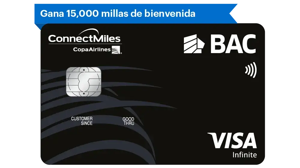 Tarjeta ConnectMiles Infinite de BAC El Salvador
