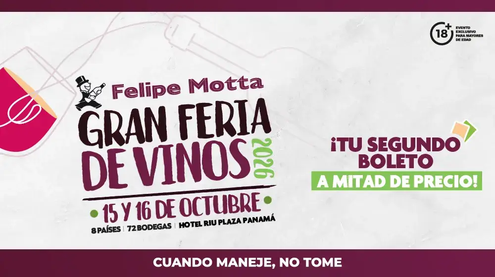 Feria de Vinos Felipe Motta segundo boleto al 50% de descuento