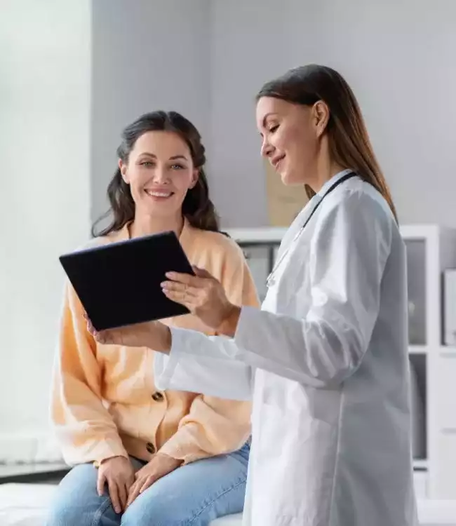 Mujer en el médico
