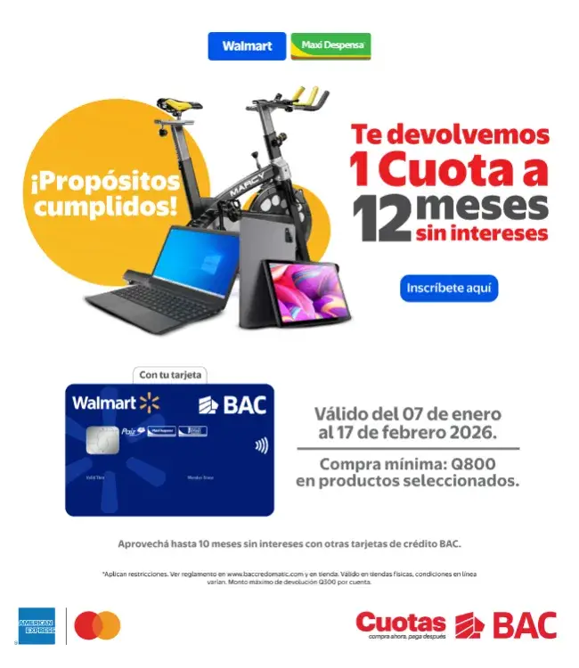 Una cuota gratis comprando a 12 cuotas sin intereses