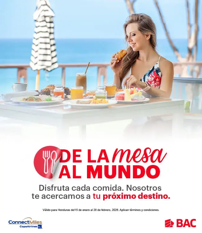 Acumula dos Millas ConnectMiles adicionales en Restaurantes y Comidas Rápidas