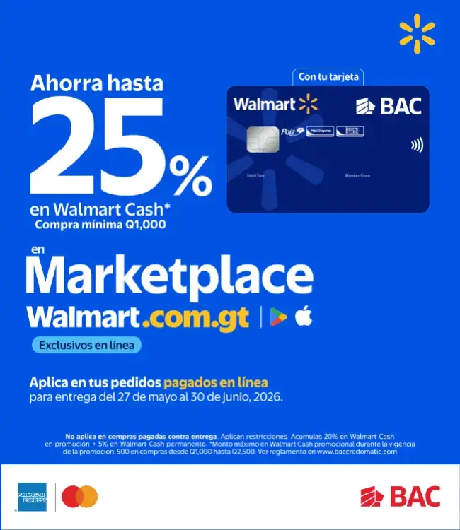 Ahorro 25% walmart en ínea