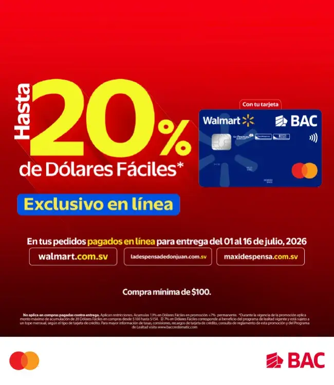 Ahorro 20% al comprar en línea 