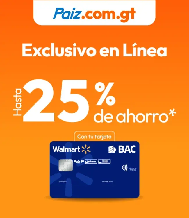 Ahorra 25% al comprar en línea en Paiz
